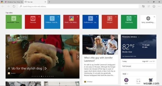 How to customize Microsoft Edge New tab page