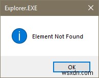 Fix Element Not Found error in Windows 11/10