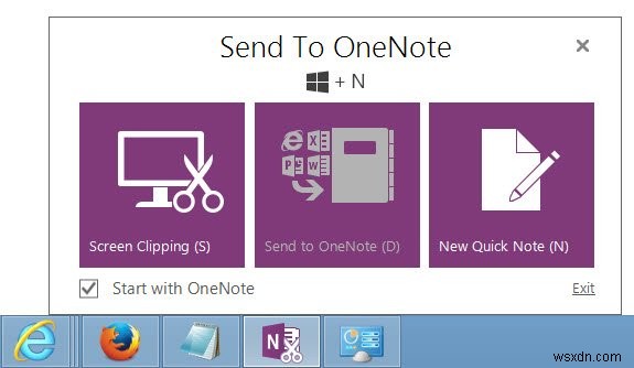 Disable or remove Send To OneNote in Windows PC