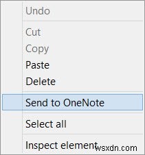 Disable or remove Send To OneNote in Windows PC