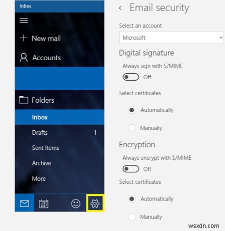 This setting can’t be applied to any of your accounts – Email Security