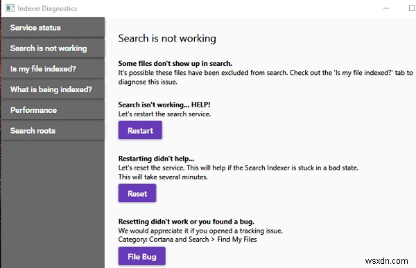 Indexer Diagnostics Tool will help fix Windows 10 Search Indexer problems