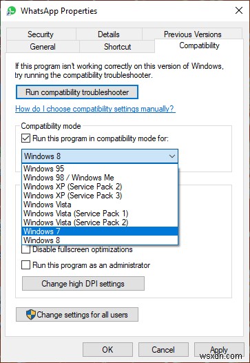 WhatsApp Desktop app not working or connecting