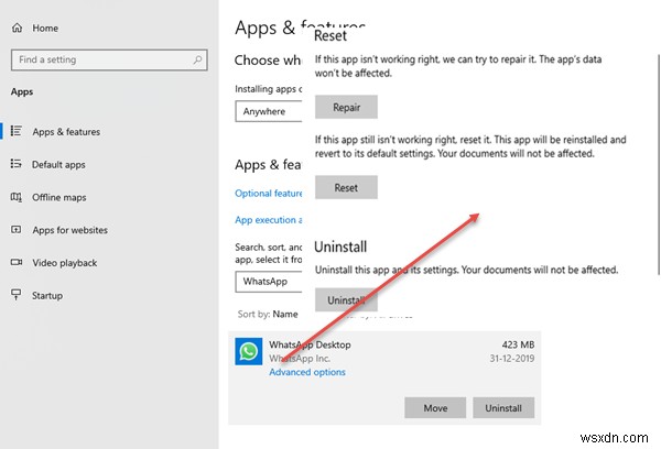 WhatsApp Desktop app not working or connecting