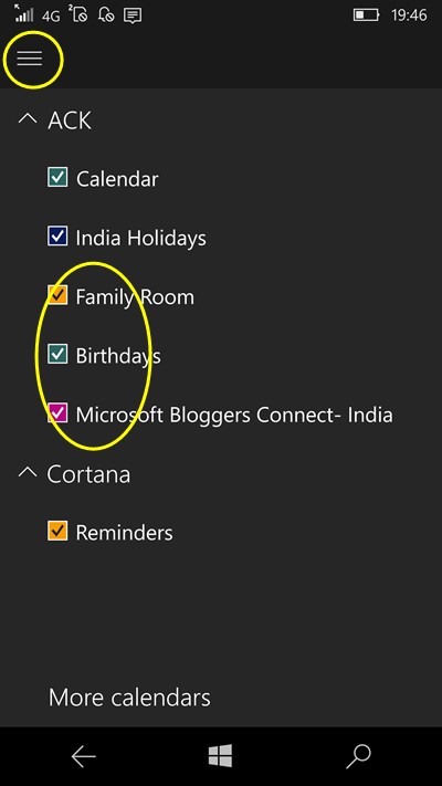 How to remove Facebook Contacts & Birthdays from Calendar in Windows 10