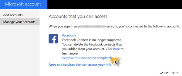 How to remove Facebook Contacts & Birthdays from Calendar in Windows 10