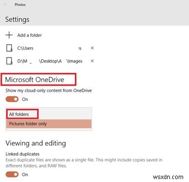 How to add new Folder locations in Photos app on Windows 10