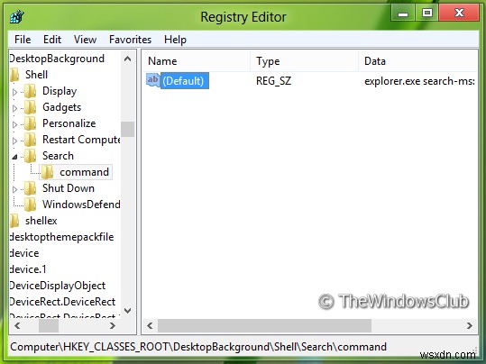 How to add Search to Context Menu in Windows 10
