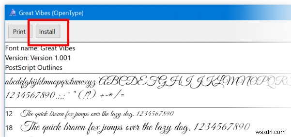 How to Install or Change Fonts only for yourself in Windows 11/10