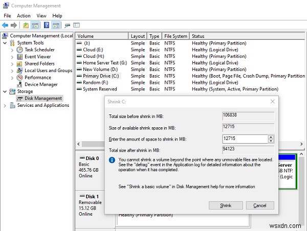 How to partition C drive in Windows 10 without formatting