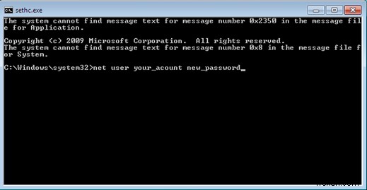 Reset Administrator password in Windows 10 using Sticky Keys