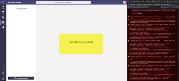 Fix Mailbox does not exist error in Microsoft Teams