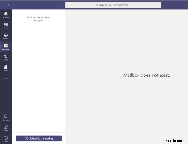 Fix Mailbox does not exist error in Microsoft Teams