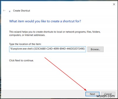 How to create Desktop Shortcut to Favorites in Windows 10