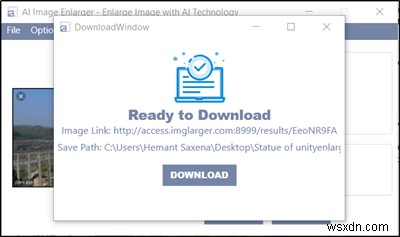 AI Image Enlarger lets you enlarge an image of low to high resolution
