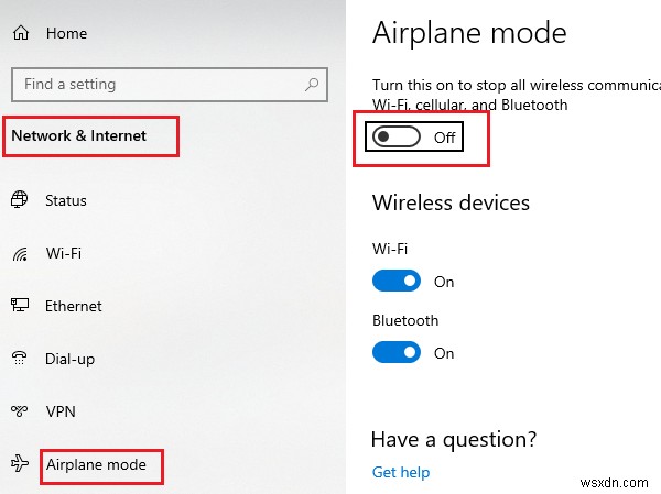 Windows 11/10 is stuck in Airplane Mode
