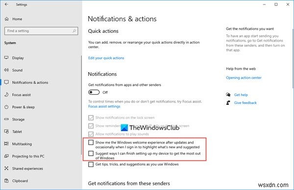 How to disable Get even more out of Windows prompt in Windows 10
