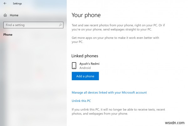 Your Phone app Notifications are not syncing or working