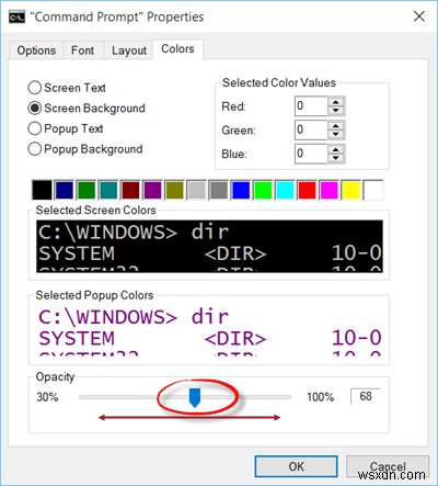 How to make Command Prompt Transparent in Windows 10