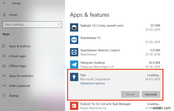 How to uninstall Tips App in Windows 10