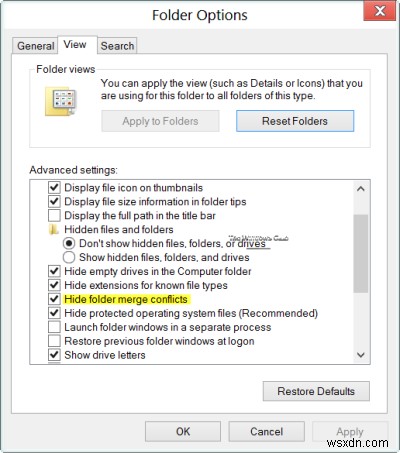 What is Folder Merge Conflict in Windows 10