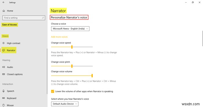 How to use Ease Of Access settings in Windows 10