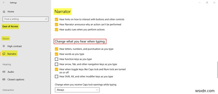 How to use Ease Of Access settings in Windows 10