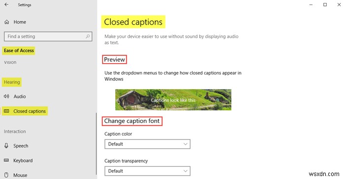 How to use Ease Of Access settings in Windows 10