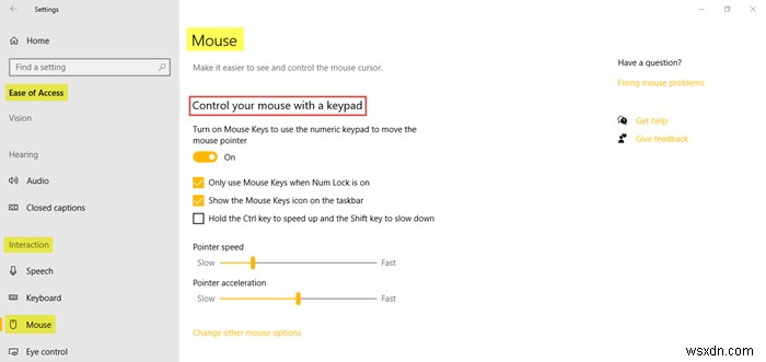 How to use Ease Of Access settings in Windows 10