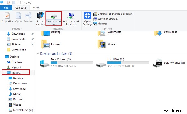 Map Cloud Storage as a Local Drive in File Explorer in Windows  11/10