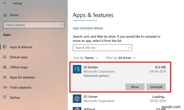 How to uninstall 3D Builder App in Windows 10