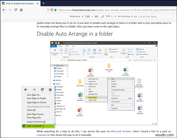 How to take full webpage screenshot in Chrome & Firefox