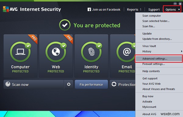How to disable AVG AntiVirus Free system tray Notifications