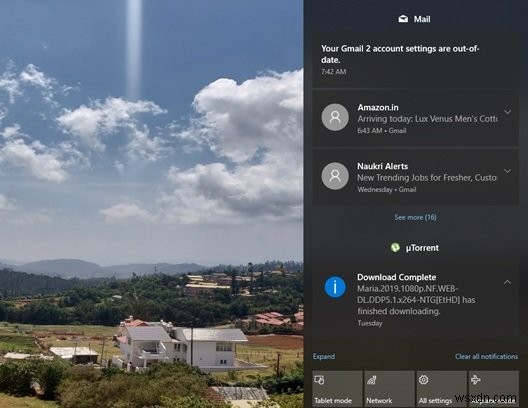 How to delete old notifications in Action Center on Windows 10