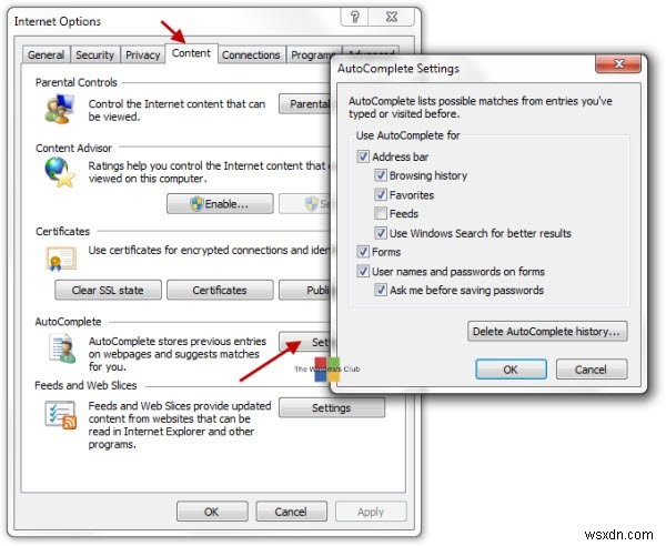 Enable, Disable Autocomplete & Inline AutoComplete in Explorer, Run & IE on Windows 10