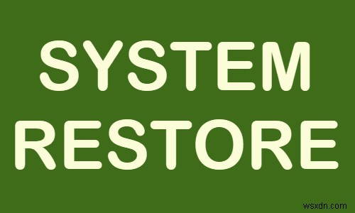 Windows System Restore Settings and Options available in the Registry