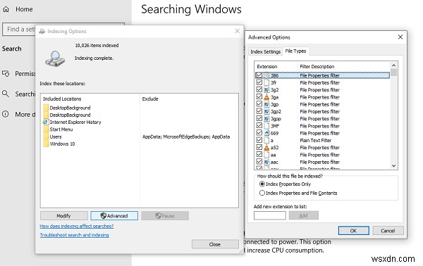 Windows 10 Start Menu Search not searching the entire PC