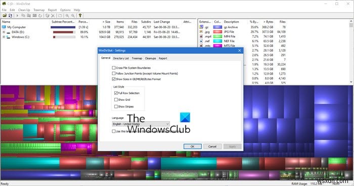WinDirStat is a free Disk Space Analyzer & Usage Statistics Viewer for Windows PC
