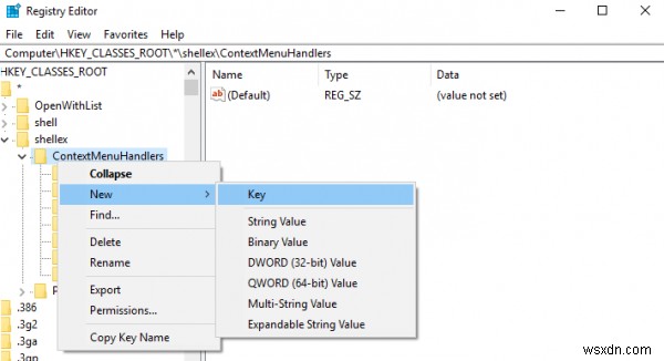 Open With Context Menu item missing in Windows 10