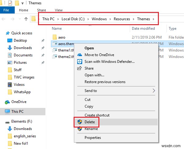 Windows can’t find one of the files in this theme
