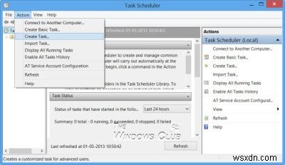Make Windows speak out the time every hour using Task Scheduler