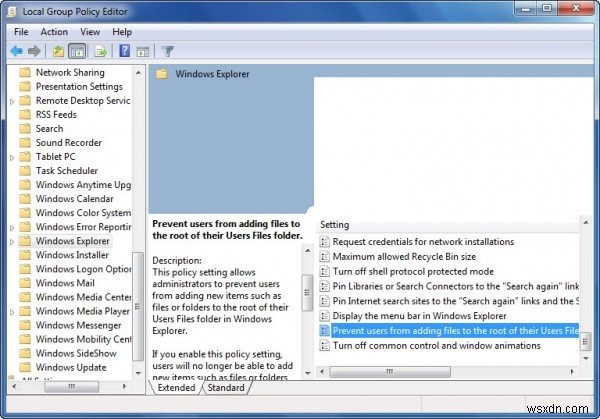 Error 16389, Unable to create the file New Library.library.ms in Windows