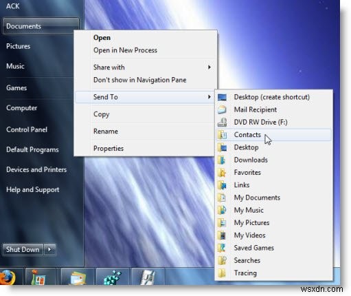 Expand & see the hidden Send To menu in Windows PC
