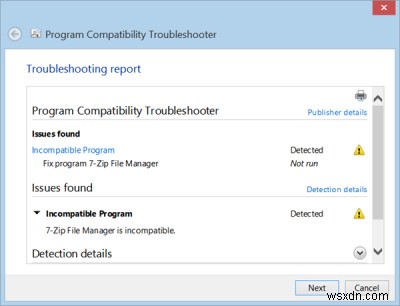 Program Compatibility Troubleshooter in Windows 11/10
