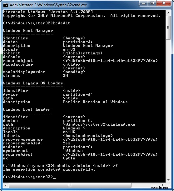 How to remove Earlier Version of Windows from Boot Menu; Disable Choose an operating system screen