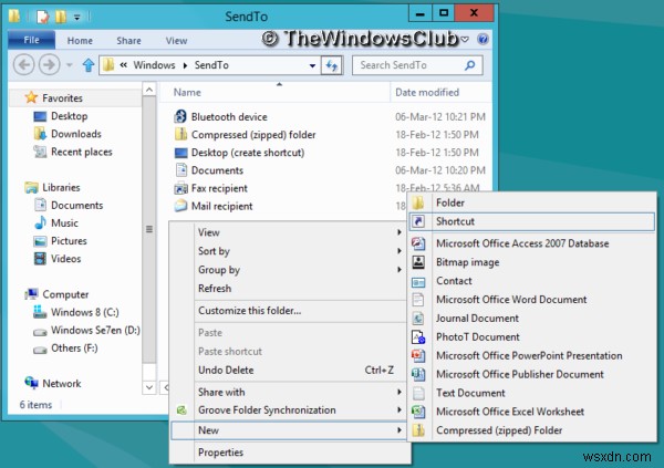 How to add Programs to Quick Launch via Context Menu in Windows 10