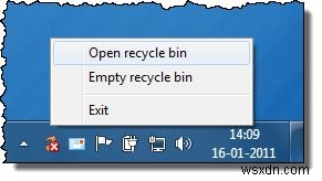 How to pin Recycle Bin to Taskbar in Windows 10