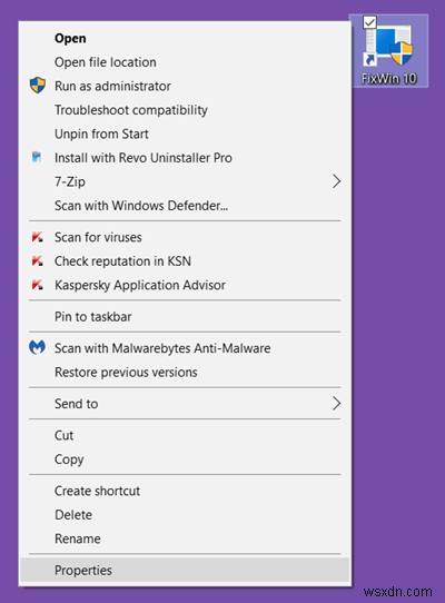 How to create a Desktop Shortcut in Windows 10