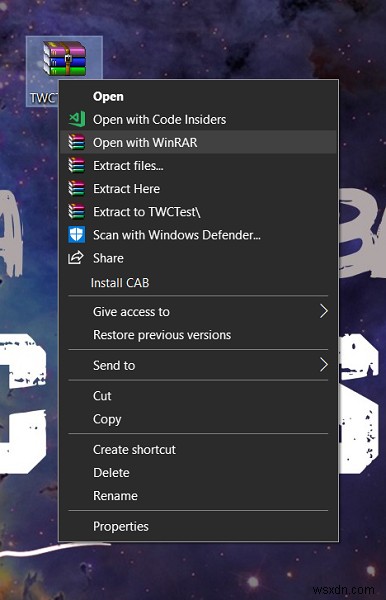 How to add Install CAB item to the Context Menu of Windows 10