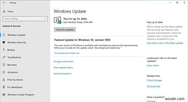 Windows 10 v1903 May 2019 Update New Features List